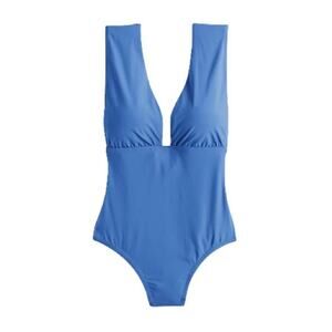 J. Crew Plunge V-Neck One-Piece Swimsuit